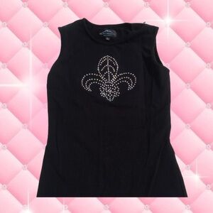 Y2k fleur rhinestone muscle tank ⚜️